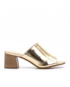 Sandales en cuir métallisé CA-2308 platine