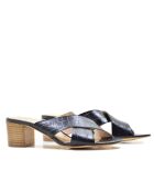 Schwarze Ledersandalen von Coco Colmar - Absatz: 5,5 cm