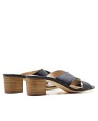 Schwarze Ledersandalen von Coco Colmar - Absatz: 5,5 cm