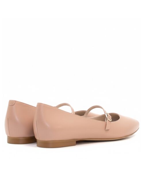 CA-2287 Malorie nude leren ballerina's