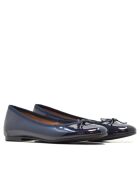 La Marianela marineblauwe leren ballerina's