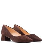 Bruine Suesie pumps van suède van Rachel