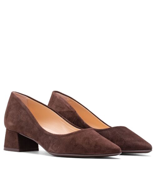 Bruine Suesie pumps van suède van Rachel