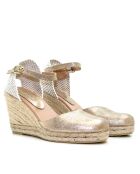 Sandales en cuir daim Nuria dorées