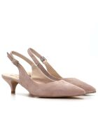 Escarpins en cuir daim 156664 nude - Talon : 5 cm