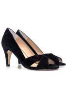 Zora Pumps aus schwarzem Veloursleder - Absatz: 7,5 cm