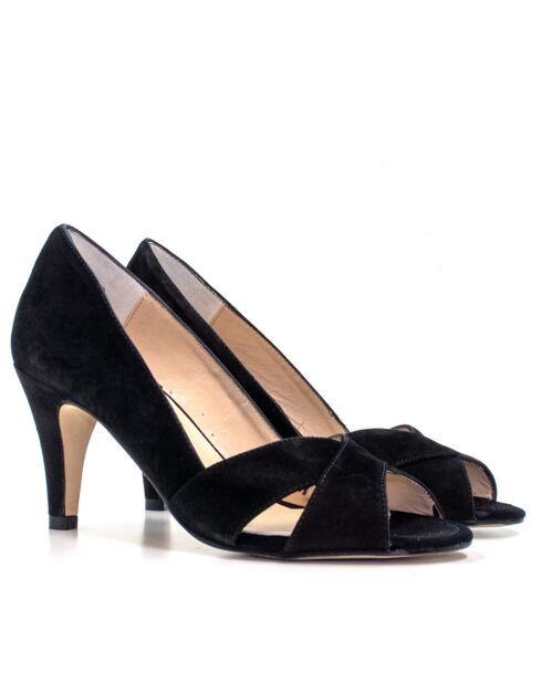 Zora Pumps aus schwarzem Veloursleder - Absatz: 7,5 cm