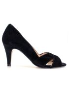 Zora Pumps aus schwarzem Veloursleder - Absatz: 7,5 cm