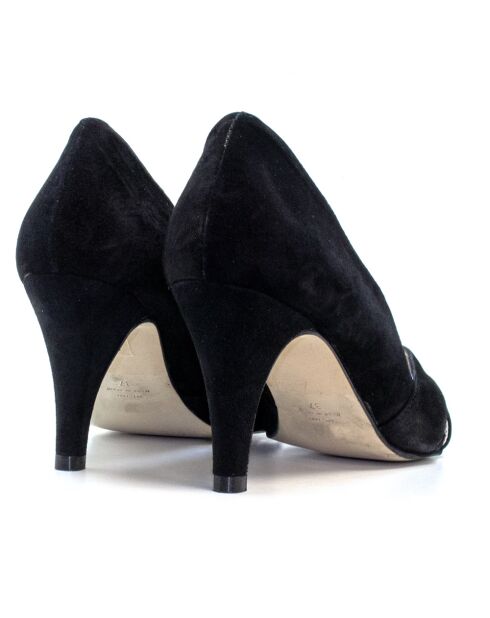 Zora Pumps aus schwarzem Veloursleder - Absatz: 7,5 cm