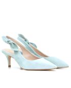 157668 pumps van suède in pastelmint - Hak: 6 cm