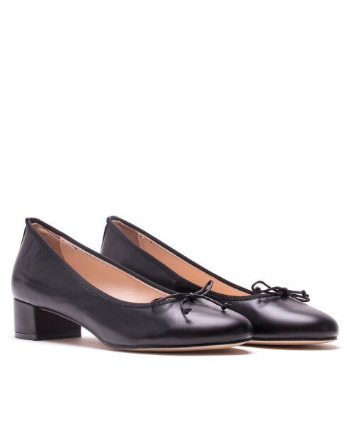 Zapatos de tacón Clara de piel negra