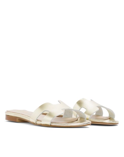 CA-380 gouden leren sandalen