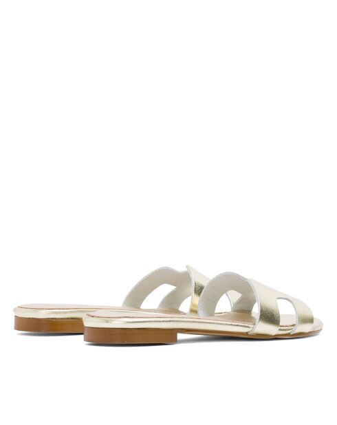 CA-380 gouden leren sandalen