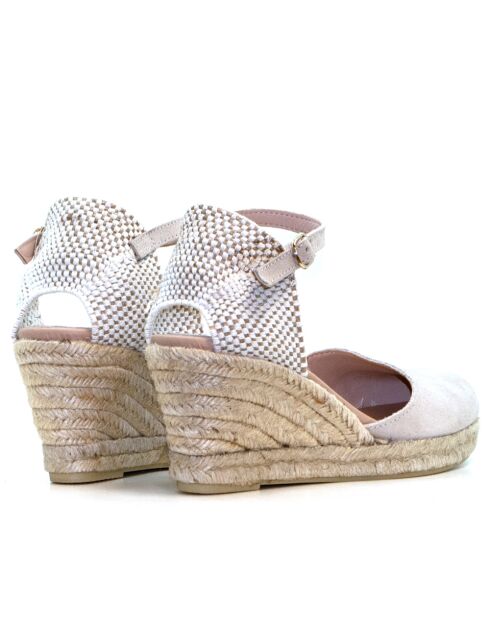 Sandales en daim 4137 nude - Talon : 6,5 cm