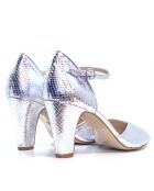 Zapatos de tacón Gianara plata de piel metalizada - Tacón: 7 cm