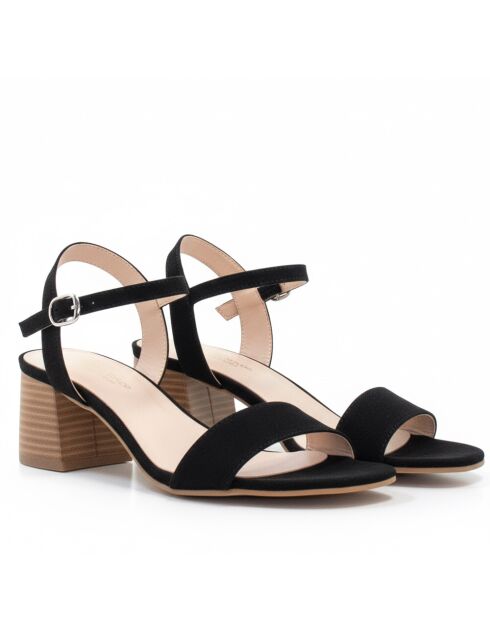 Sandalias de gamuza negra CA-1362