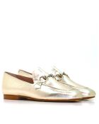 Instappers van metallic leer CA-357 platina mocassin