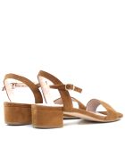 Sandalias de gamuza color camel CA-1362