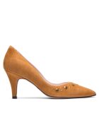 Chaussures à pompe en daim Jazmine safran - Talon : 7 cm