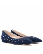 Ballerines en daim CA-106 Navy marine - Talon : 5 cm