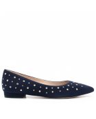 Ballerines en daim CA-106 Navy marine - Talon : 5 cm