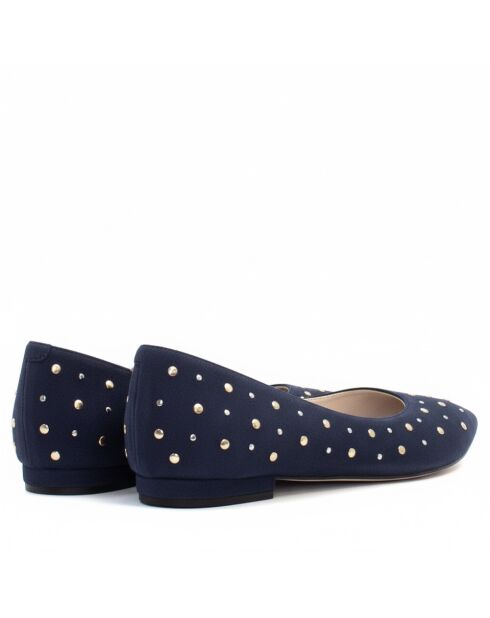 Ballerines en daim CA-106 Navy marine - Talon : 5 cm