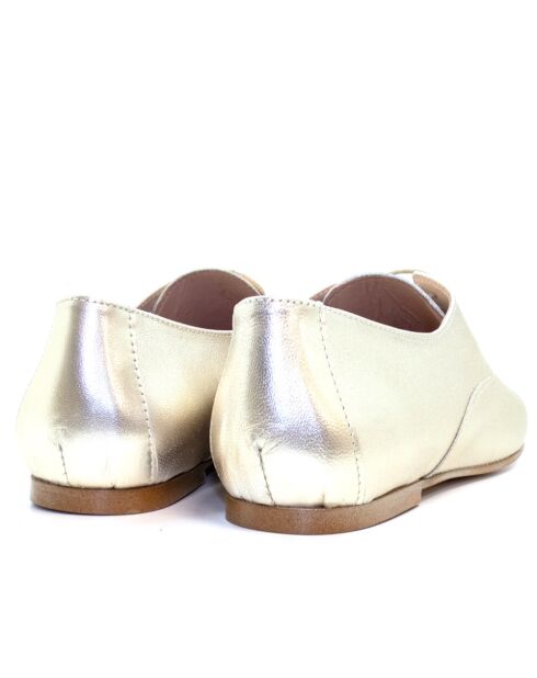 Derbies métalliques en cuir Ricky platine