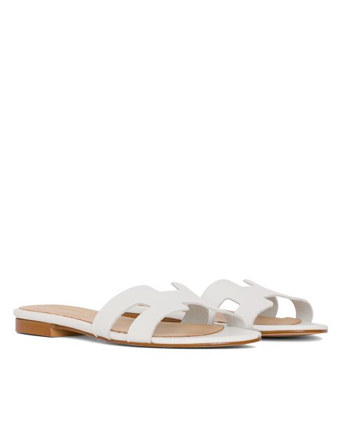 CA-380 witte leren sandalen
