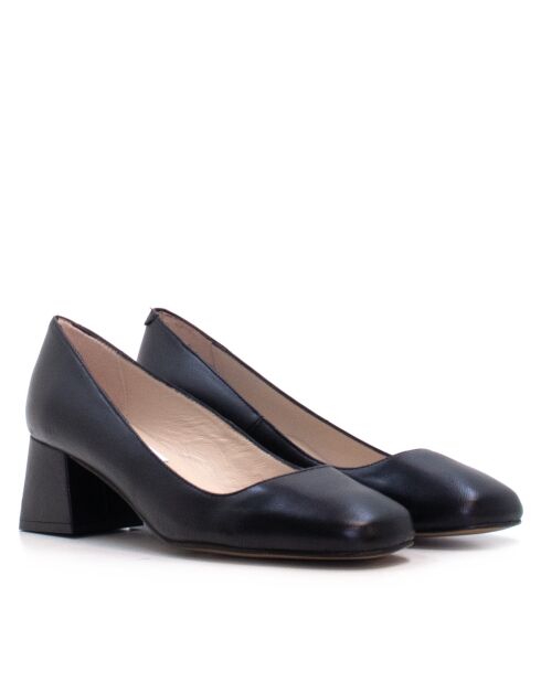 CA-2247L schwarze Lederpumps - Absatz: 6 cm
