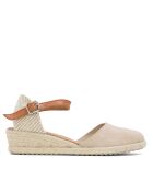 Sandales en daim E01 taupe