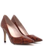 Heidi bronzen leren hakschoenen - Hak: 9,5 cm