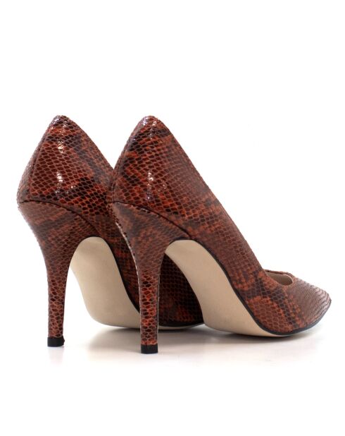 Heidi bronzen leren hakschoenen - Hak: 9,5 cm