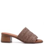 Sandalias Moon de piel marrón chocolate