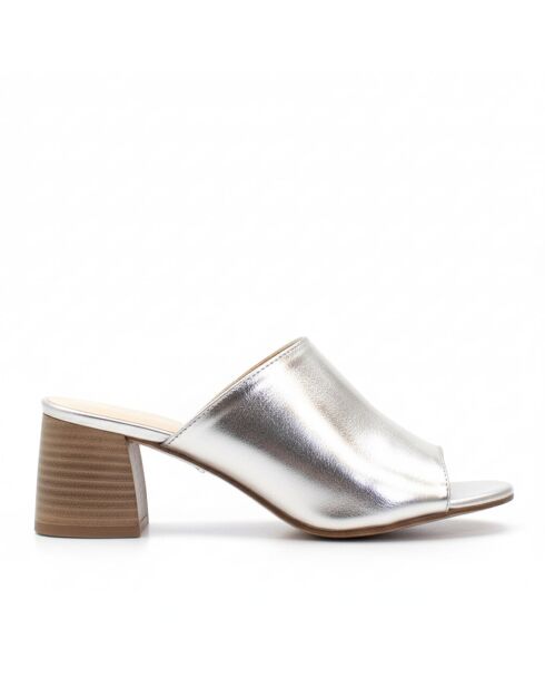 Sandalen aus Metallic-Leder CA-2308 plata