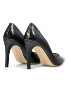 Heidi zwarte leren hakschoenen - Hak: 9,5 cm