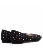 Ballerines en daim CA-106 noires - Talon : 5 cm