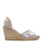 Sandales en cuir daim CA-1389 plata - Talon : 8 cm