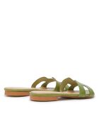 Sandales en cuir CA-380 vert clair