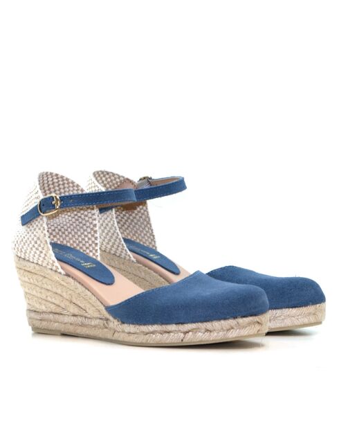 Sandales en daim 4137 jean bleu