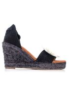 Sandales en cuir 0007 noires - Talon : 7,3 cm