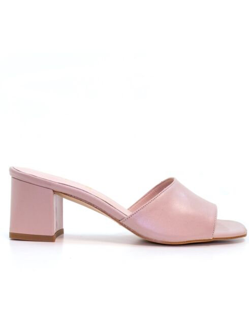 Sandales à talon en cuir Rumba désert