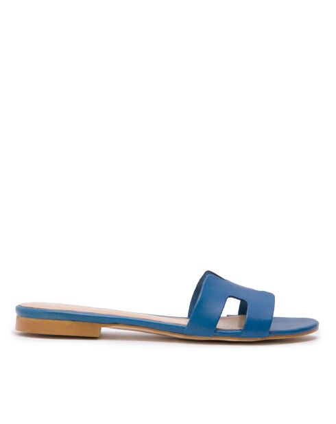 CA-380 elektrische blauwe leren sandalen