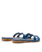 Sandales en cuir CA-380 bleu électrique