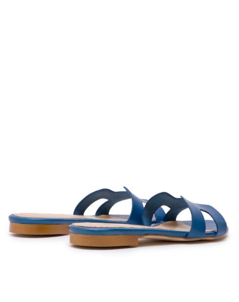 CA-380 elektrische blauwe leren sandalen