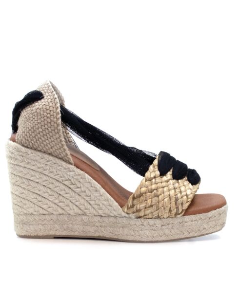 Sandales en cuir Vega Tull noires - Talon : 7,3 cm