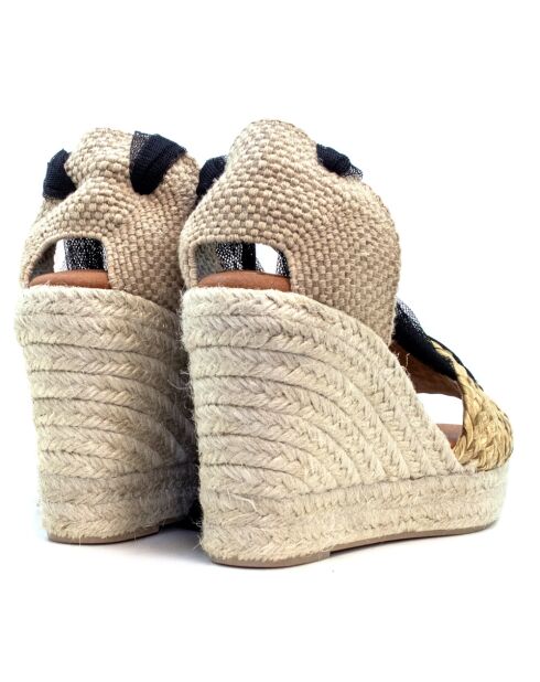 Sandales en cuir Vega Tull noires - Talon : 7,3 cm