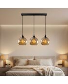 Lampada a sospensione Pudy oro/nero - 70x20x116 cm