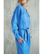 Blaues Baumwollkleid Bambou-1