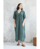 Suzette 3 kaki katoenen jurk