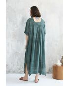 Suzette 3 kaki katoenen jurk